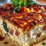 Hüttenkäse-Ei-Auflauf: Schnelles, gesundes Protein-Gericht mit Spinat 201 114