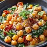 Cremige Kichererbsen Pfanne: Gesundes vegetarisches Rezept mit Kokosmilch & Gemüse 195 129