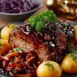 Weihnachtsbraten mit Rotweinsoße: Festliches Rezept für Hühnchen & Rindfleisch 191 13