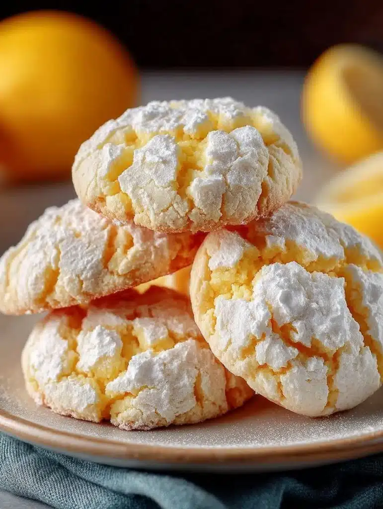 Zitronen-Crinkle-Kekse: Einfaches Rezept für saftige, zitronige und rissige Kekse