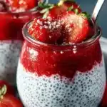 Chia-Pudding mit Skyr & Erdbeeren: Schnelles, gesundes & leckeres Dessert-Rezept von María 163 143