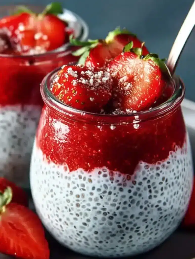 Chia-Pudding mit Skyr & Erdbeeren: Schnelles, gesundes & leckeres Dessert-Rezept von María