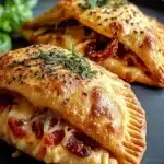 Mini-Calzones aus dem Air Fryer: Knusprig, schnell & lecker mit Hühnchen und Käse 219 75