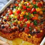 Mexikanischer Reis aus dem Ofen: Einfaches Familienrezept mit Hähnchen & Gemüse 112 79