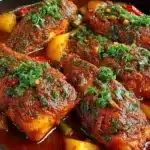 Klassischer Marokkanischer Fisch in Würziger Tomaten-Paprika-Soße – Schnell & Aromatisch 193 98